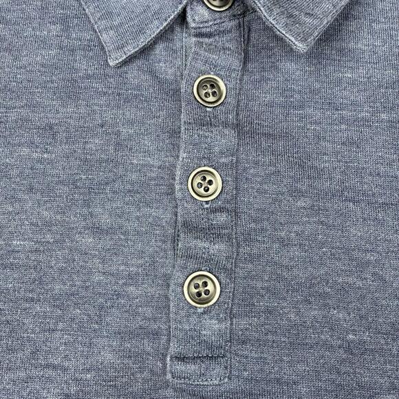 John Varvatos Polo Shirt Men’s XL Blue Collared Buttons Preppy - Picture 4 of 8
